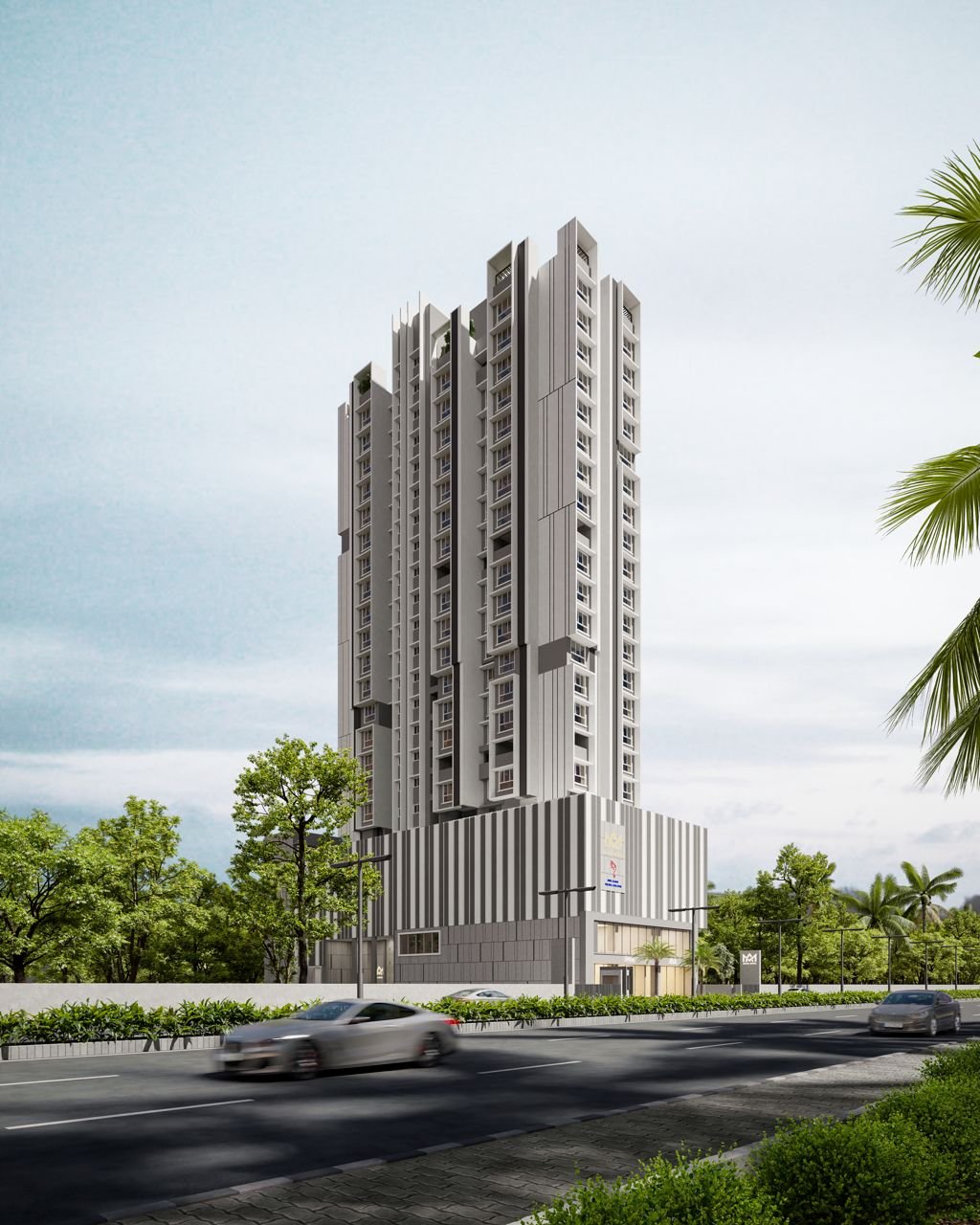 Matru Ashish tower elevation on S.V. Road, Kandivali West